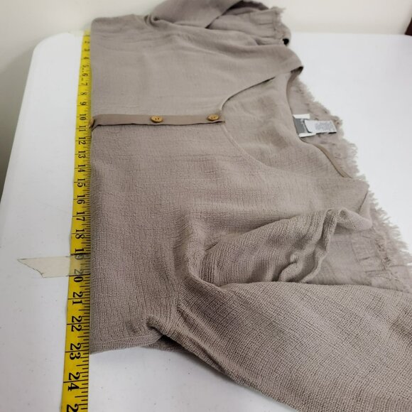 Soft Surroundings Womens Fairy Grunge Button Up Top Size L Lagom Bohemian Hippie - Picture 6 of 12